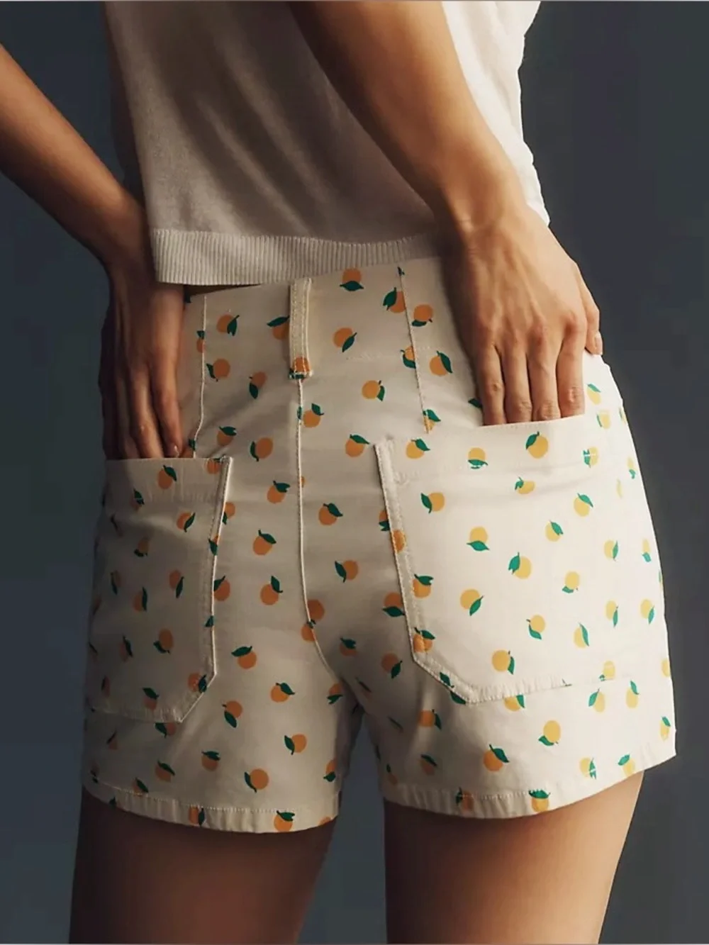 Anthropologie - The Colette Shorts (oranges) - Picture 2 of 5